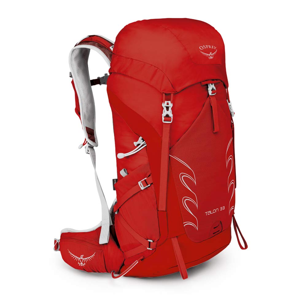 Osprey Packs Talon 33 Men's Hiking Backpack, Martian Red, Small/Medium - backpacks4less.com