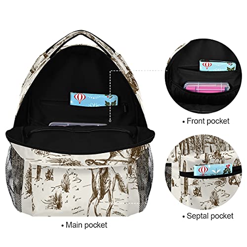 xigua Western Desert Cowboy Backpacks Waterproof Laptop iPad Tablet Travel Backpack School Bag with Multiple Pockets - backpacks4less.com