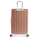 BEBE Women's Lydia 2 Piece Set Suitcase with Spinner Wheels, Rose Gold, One Size