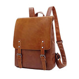 ZEBELLA Womens Leather Backpack Vintage Brown Travel Daypack College Bookbag-Light Brown - backpacks4less.com