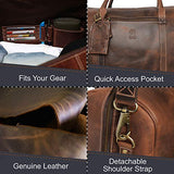 Handmade Leather Carry On Bag - Airplane Underseat Travel Duffel Bags By Rustic Town (Mulberry) - backpacks4less.com