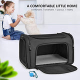 Henkelion Cat Carriers Dog Carrier Pet Carrier for Small Medium Cats Dogs Puppies up to 15 Lbs, TSA Airline Approved Small Dog Carrier Soft Sided, Collapsible Travel Puppy Carrier - Black - backpacks4less.com