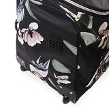 BEBE Women's 30" Rolling Duffel, Black Floral, One Size