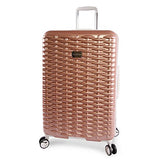 BEBE Women's Lydia 2 Piece Set Suitcase with Spinner Wheels, Rose Gold, One Size