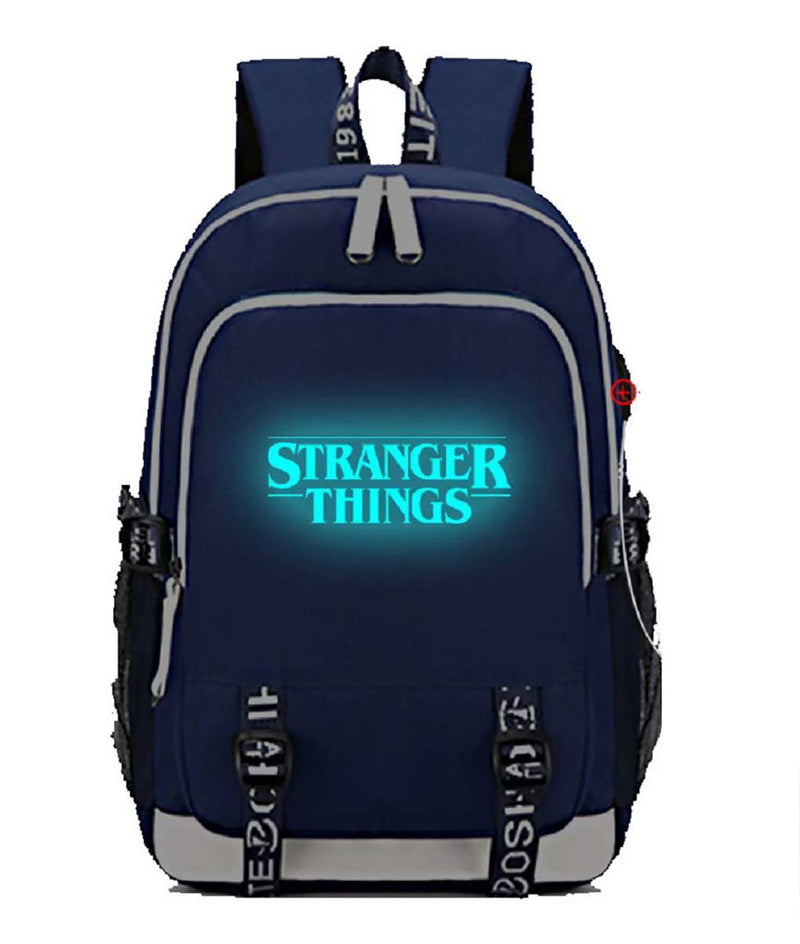 DarkT Stranger Things Backpack, Luminous School Bag, Laptop Backpack With USB Charging Port, Unisex College Daypack - backpacks4less.com