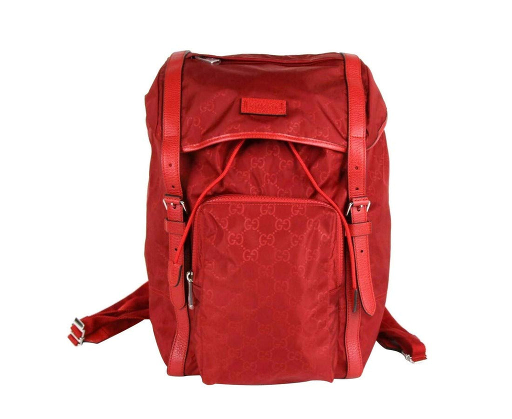 Gucci Unisex Red Nylon Backpack Travel Bag 510336 6523–