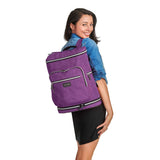 biaggi Zipsak Travel Laptop Backpack - TSA Friendly, Fits 16-inch Notebook, Perfect for Men & Women, College, Business, and Work (Purple)