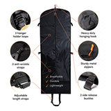 SAY HO UM Trifold 66 Inch Women Travel Garment Bag With 7 pockets | Extra Long Wedding Dress, Formal, Evening, Ball Gown | Hanging, Breathable, Foldable | Full Length Traveling Carry On for Clothes - backpacks4less.com