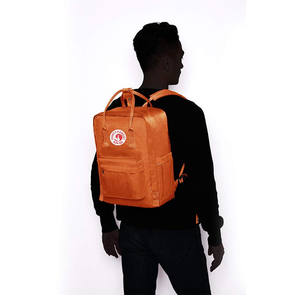 amazonbasics classic laptop backpack KALIDI Casual Backpack for Women,15 Inches Laptop Classic Backpack Camping Rucksack Travel Outdoor Daypack College School Bag, Orange
