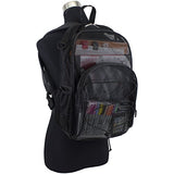 Eastsport Heavy Duty, Mesh, See-Through, Semi-Transparent Backpack with Bungee and Comfortable Padded Straps - Black - backpacks4less.com