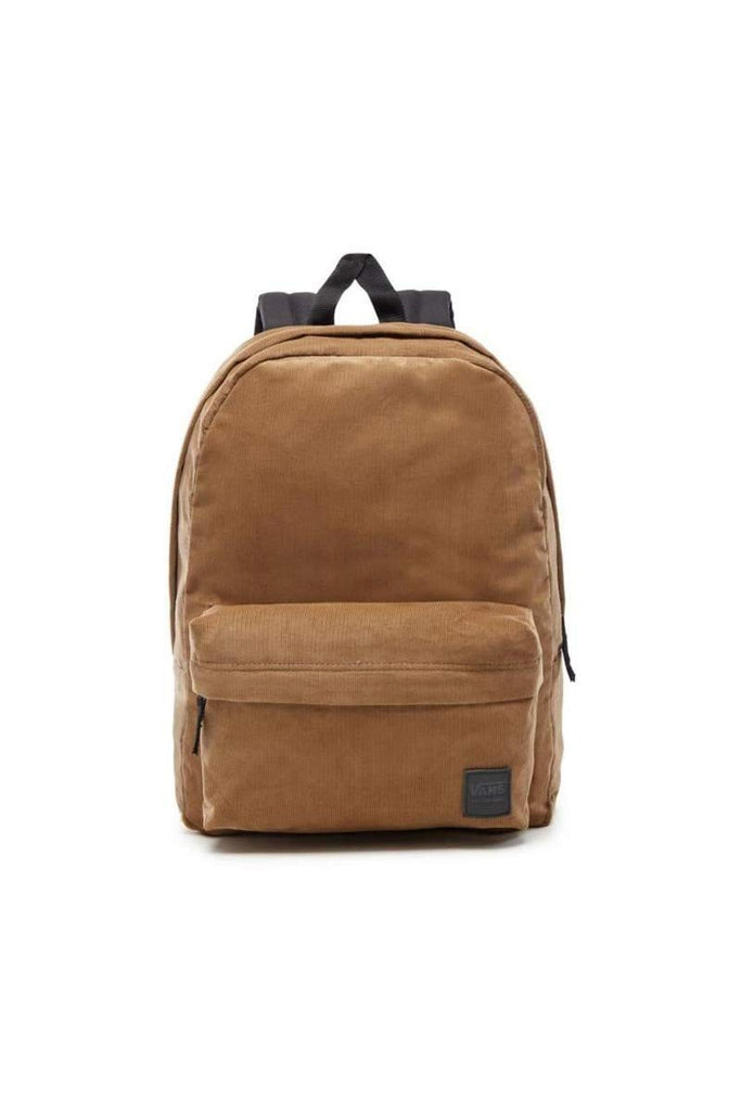 Vans Dirt Brown Backpack Corduroy School Bag–1