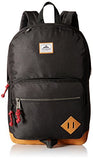 Steve Madden Men's Solid Nylon Classic Backpack, Deep Black, One Size