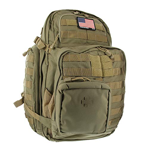 5.11 RUSH72 Tactical Backpack Med First Aid Patriot Bundle Sandstone backpacks4less