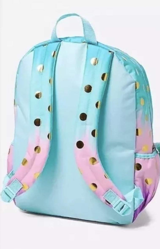 justice polka dot mini backpack Justice School Backpack Dot Ombre Foil Letter Initia (S)
