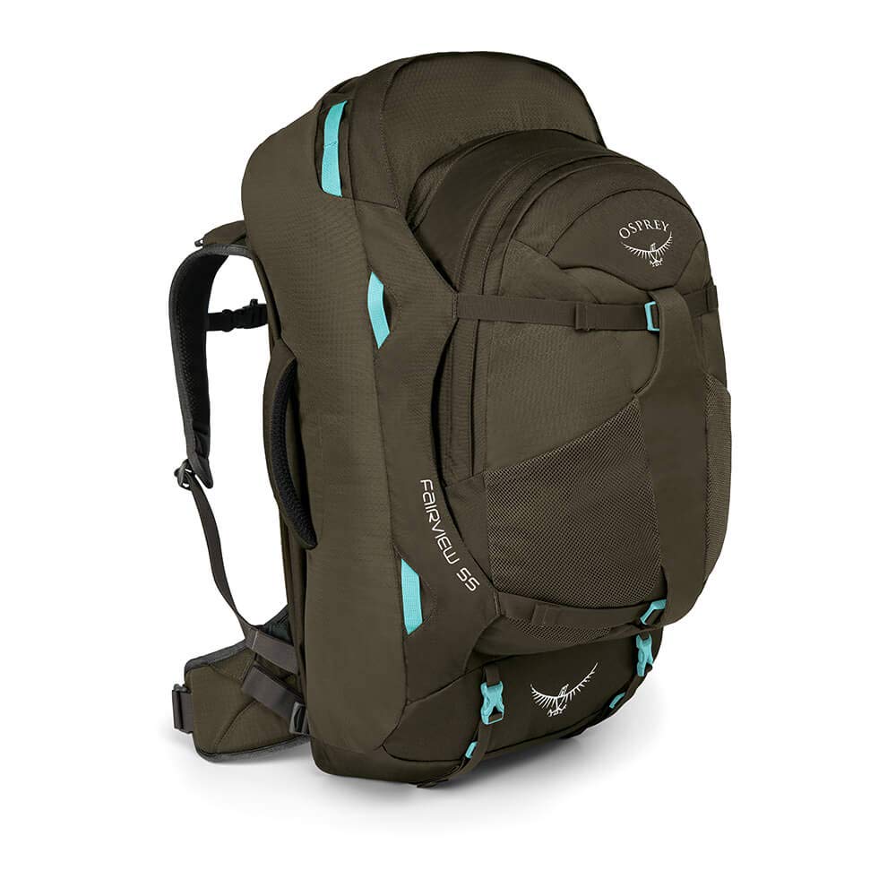 Osprey Packs Fairview 55 Women's Travel Backpack, Misty Grey, Small/Medium - backpacks4less.com