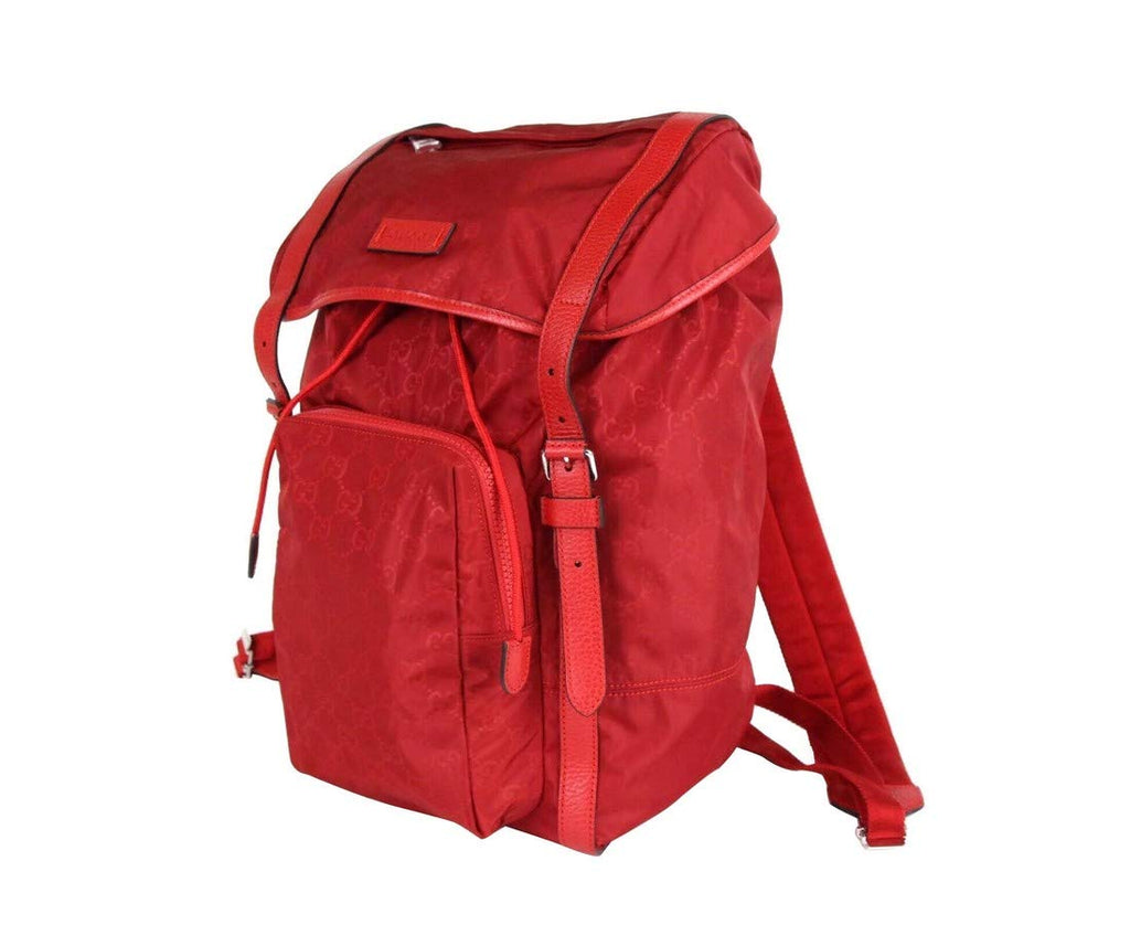 Gucci Unisex Red Nylon Backpack Travel Bag 510336 6523