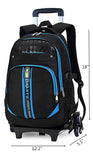 Meetbelify Boys Rolling Backpack Big Kids Backpacks with Wheels for Boys for School Roller Backpack on Wheels Trolley Luggage - backpacks4less.com