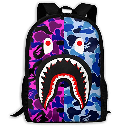 Shark Pattern Blood Backpack For Travel Laptop Daypack 3D Print Bag For Men - backpacks4less.com