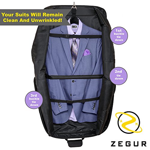 2 PC Zippered Garment Bag 50L Storage Travel Hang Suit Holder Dress Protection