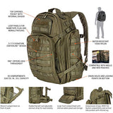 5.11Tactical RUSH72 Military Backpack, Molle Bag Rucksack Pack, 55 Liter Large, Style 58602 - backpacks4less.com