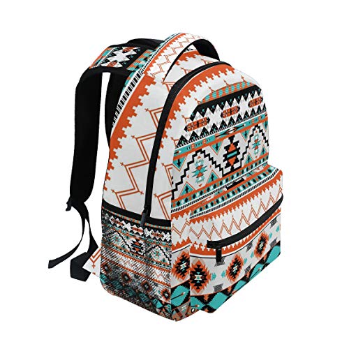AUUXVA Ethnic Aztec Geometric Backpack Travel School Shoulder Bag for Kids Boys Girls Women Men - backpacks4less.com