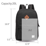Lightweight Backpack for School, VASCHY Classic Basic Water Resistant Casual Daypack for Travel with Bottle Side Pockets (Black) - backpacks4less.com
