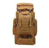 WintMing 70L Large Camping Hiking Backpack Tactical Military Molle Rucksack for Trekking Traveling Oxford Waterproof Mountaineering Pack Large Daypack for Men (Khaki) - backpacks4less.com