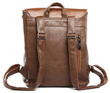 Kenox Vintage PU Leather Laptop Backpack Knapsack Rucksack Weekender Daypack Bag - backpacks4less.com
