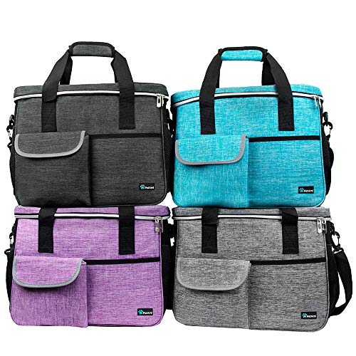 PetAmi Dog Travel Bag | Airline Approved Tote Organizer with Multi-Function Pockets, Food Container Bag and Collapsible Bowl | Perfect Weekend Pet Travel Set for Dog, Cat (Charcoal, Large) - backpacks4less.com