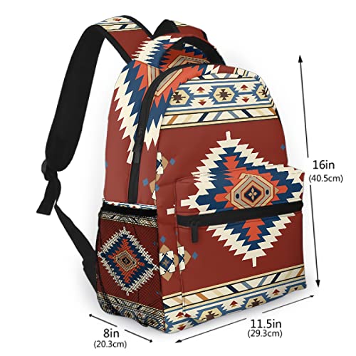 Aztec Backpack Tribal Western backpack for Boys Girls Elementary School Navajo Bags Back to School Gift Bookbag 2nd 3rd 4th 5th 6th Grade - backpacks4less.com