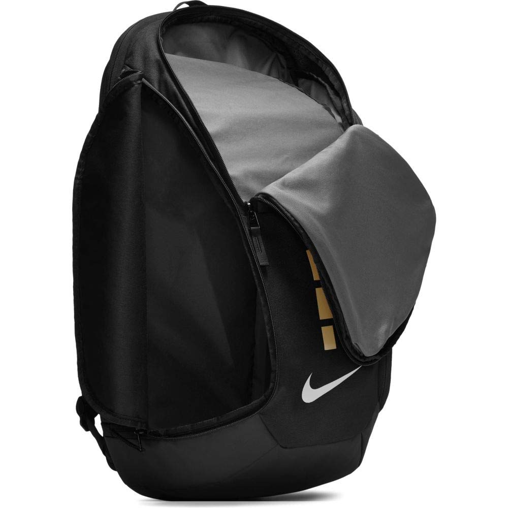 Nike Hoops Elite Pro Basketball Backpack,Black/Metallic Gold,One Size–