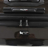 Mia Toro Mia Tor Italy Fonte Hardside Spinner Luggage 3pc Set, Gold, One Size