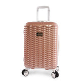 BEBE Women's Lydia 2 Piece Set Suitcase with Spinner Wheels, Rose Gold, One Size