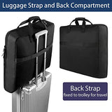 Garment Bags for Travel, Large Suit Travel Bag for Men Women with Shoulder Strap, Mancro Foldable Carry On Garment Bag Gifts for Business Trip - 2 in 1 Hanging Suitcase Luggage Bags for Travel, Black - backpacks4less.com