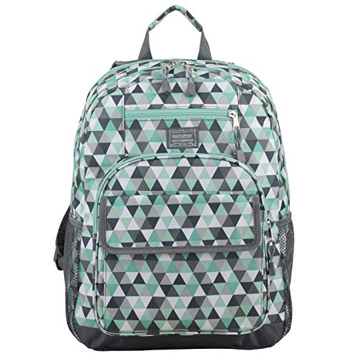 Eastsport Tech Backpack, Mint/Ash Gray/Triangle Print - backpacks4less.com