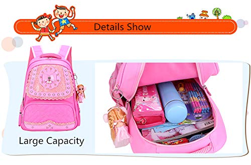 Meetbelify Big Kids School Backpack For Boys Kids Elementary School Bags Out Door Day Pack (purple bag) - backpacks4less.com