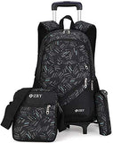 Meetbelify 3pcs Kids Rolling Backpacks Luggage Six Wheels Trolley School Bags ... (Gray) - backpacks4less.com