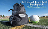 Athletico National Soccer Bag - Backpack for Soccer, Basketball & Football Includes Separate Cleat and Ball Holder (Black) - backpacks4less.com