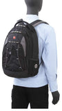 Swiss Gear Bungee Backpack, Black/Grey, One Size - backpacks4less.com