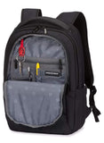 SWISSGEAR 3573 LAPTOP BACKPACK for School, Work, and Travel- BLACK/WHITE LOGO - backpacks4less.com