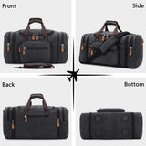 Plambag Canvas Duffle Bag for Travel, 50L Duffel Overnight Weekend Bag(Dark Gray) - backpacks4less.com