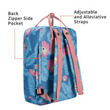 KALIDI Casual Backpack for Women,15 Inches Laptop Classic Backpack Camping Rucksack Travel Outdoor Daypack College School Bag (Blue Flower) - backpacks4less.com