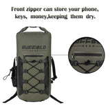 Buffalo Gear Portable Insulated Backpack Cooler Bag - Hands-Free and Collapsible, Waterproof and Soft-Sided Cooler Backpack for Hiking, Picnics,Camping, Fishing - Army Green,35 Liters,30 Can - backpacks4less.com