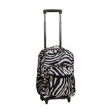 Rockland Luggage 17 Inch Rolling Backpack, ZEBRA - backpacks4less.com