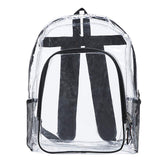 Heavy Duty Clear Backpack,Transparent Vinyl Backpack with Adjustable Straps, See Through Backpack for Work ,School,Security Travel and Sports - backpacks4less.com
