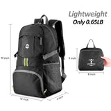 OlarHike Lightweight Travel Backpack, 35L Water Resistant Packable Traveling/Hiking Backpack Daypack for Men & Women, Multipurpose Use, Black - backpacks4less.com