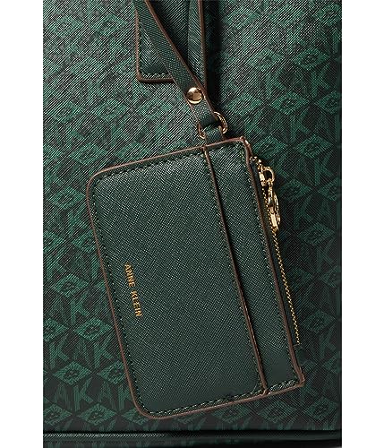 Anne Klein AK Cube Logo Tote, Evergreen Tonal/Evergreen