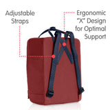 Fjallraven - Kanken Classic Backpack for Everyday, Ox Red/Royal Blue - backpacks4less.com