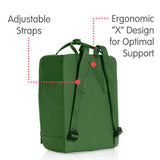 Fjallraven - Kanken Classic Backpack for Everyday, Leaf Green - backpacks4less.com