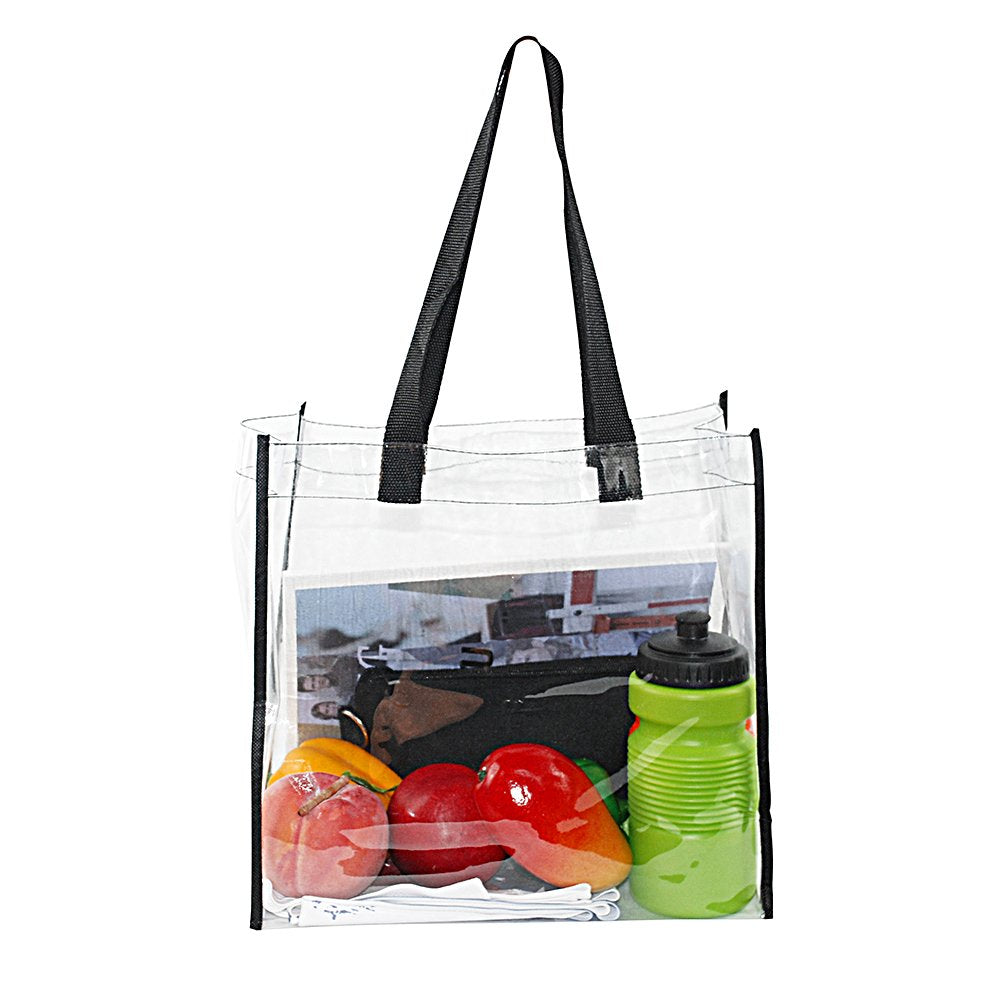 2-Pack Stadium Approved Clear Tote Bag, Stadium Security Travel Gym Clear - backpacks4less.com